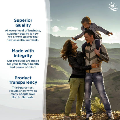 Nordic Naturals family — superior quality, made with integrity, product transparency